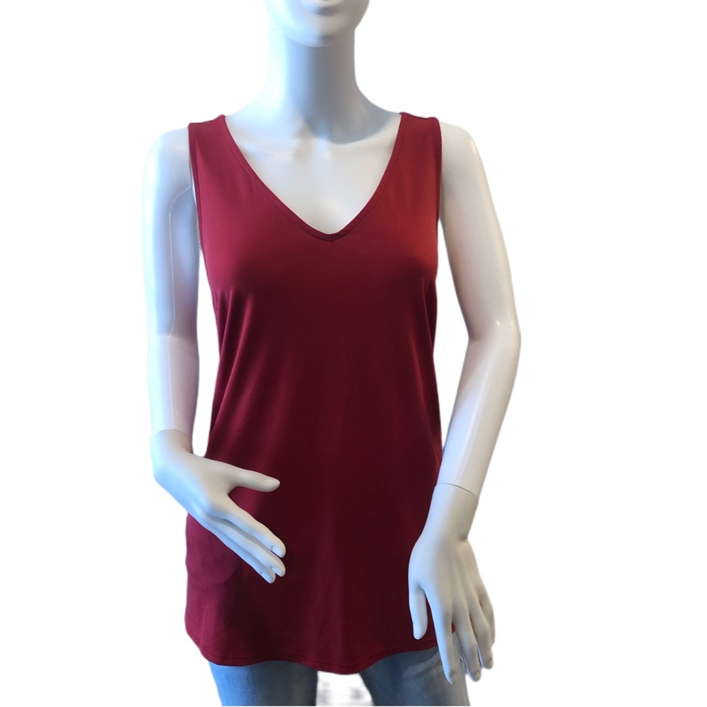 TORRID Tank Top Red Sleevless Women's Plus Size‎ 0X Pleated Summer Casual Spring